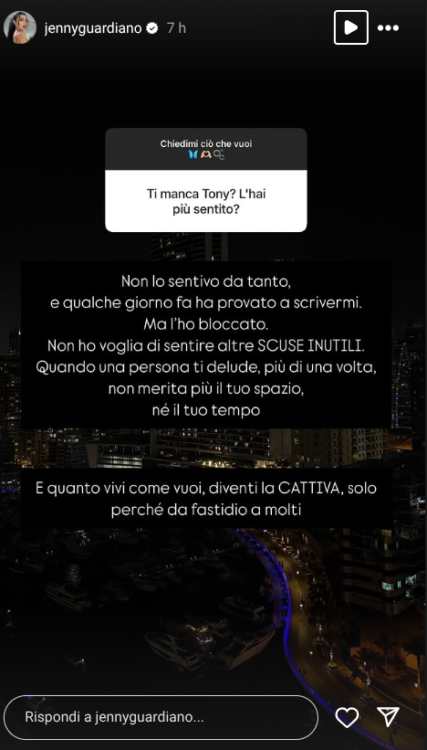 Galleria foto 'Temptation Island, Jenny Guardiano torna a parlare dell’ex Tony Renda: “Qualche giorno fa mi ha…”' - foto 2