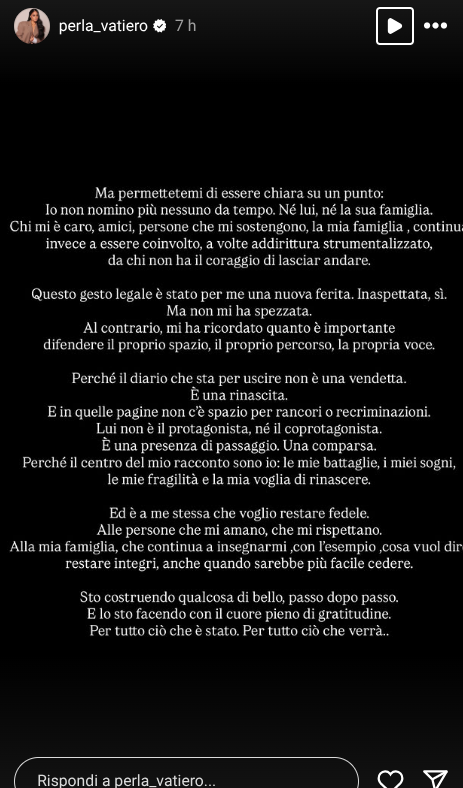 Galleria foto 'Grande Fratello, Perla Vatiero sulla diffida dell’ex Mirko Brunetti: “Questo gesto legale è stato per me una…”' - foto 2